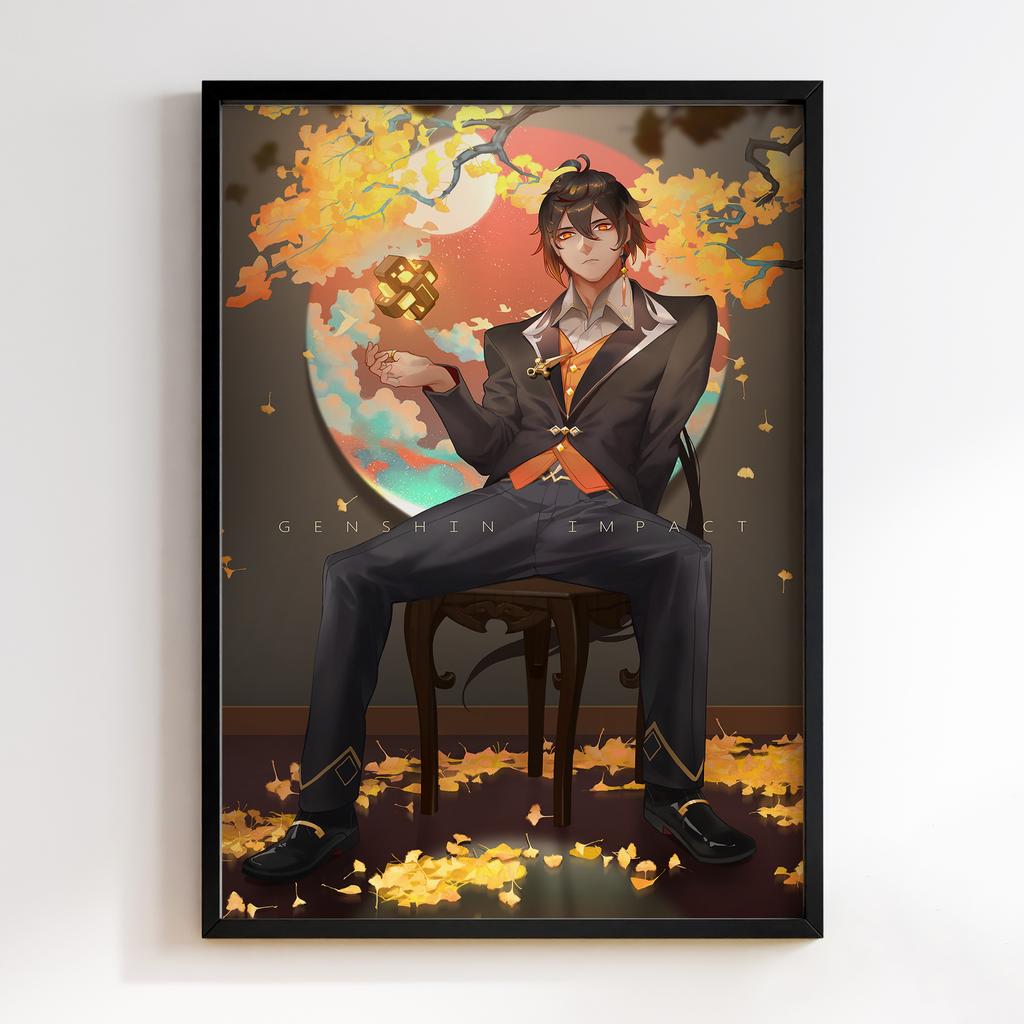 Постер Чжунлі Геншин Імпакт (Zhongli Genshin Impact) ZGI03