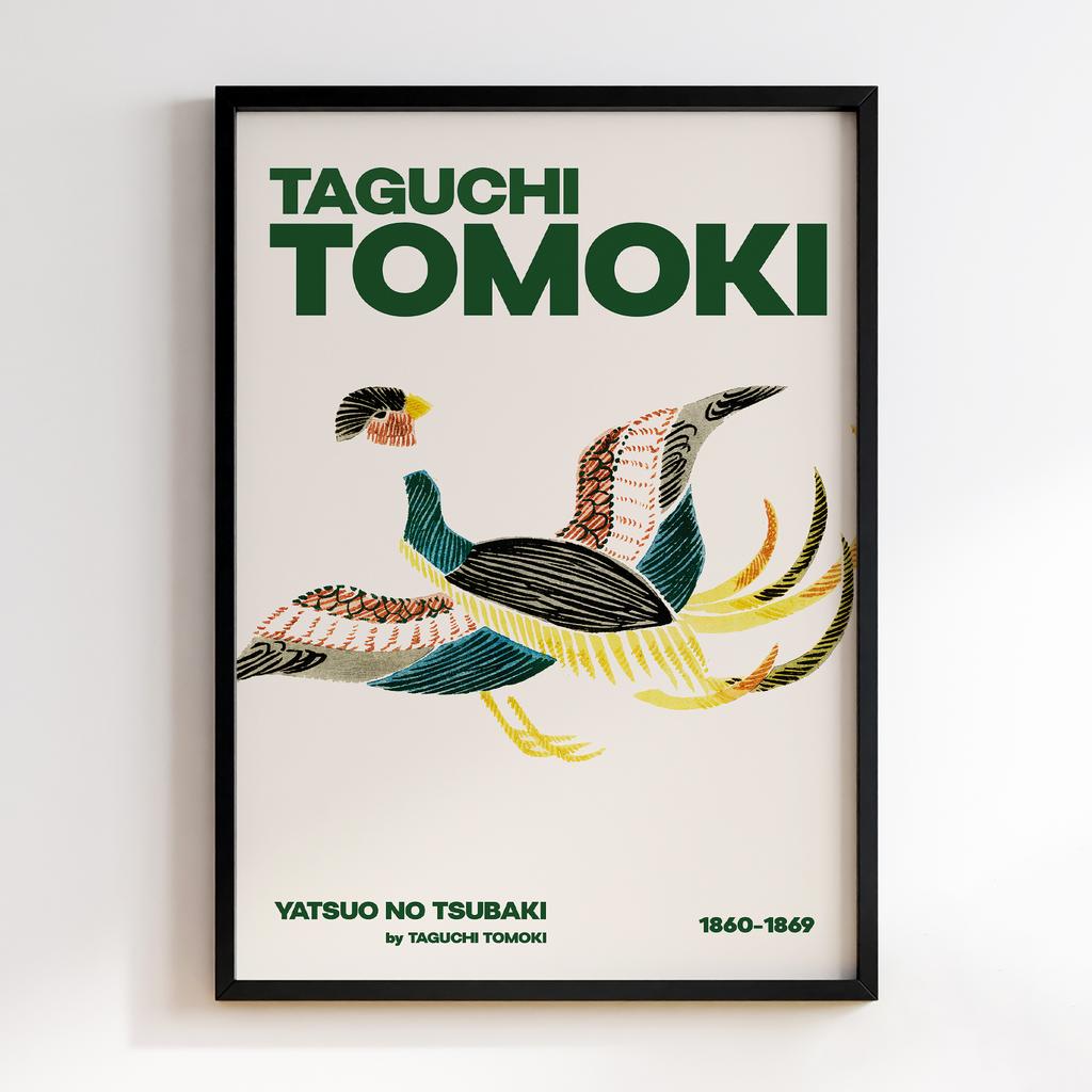 Постер Japanese Vintage Original Woodblock Print from Yatsuo no Tsubaki (1860-1869) by Taguchi Tomoki #030