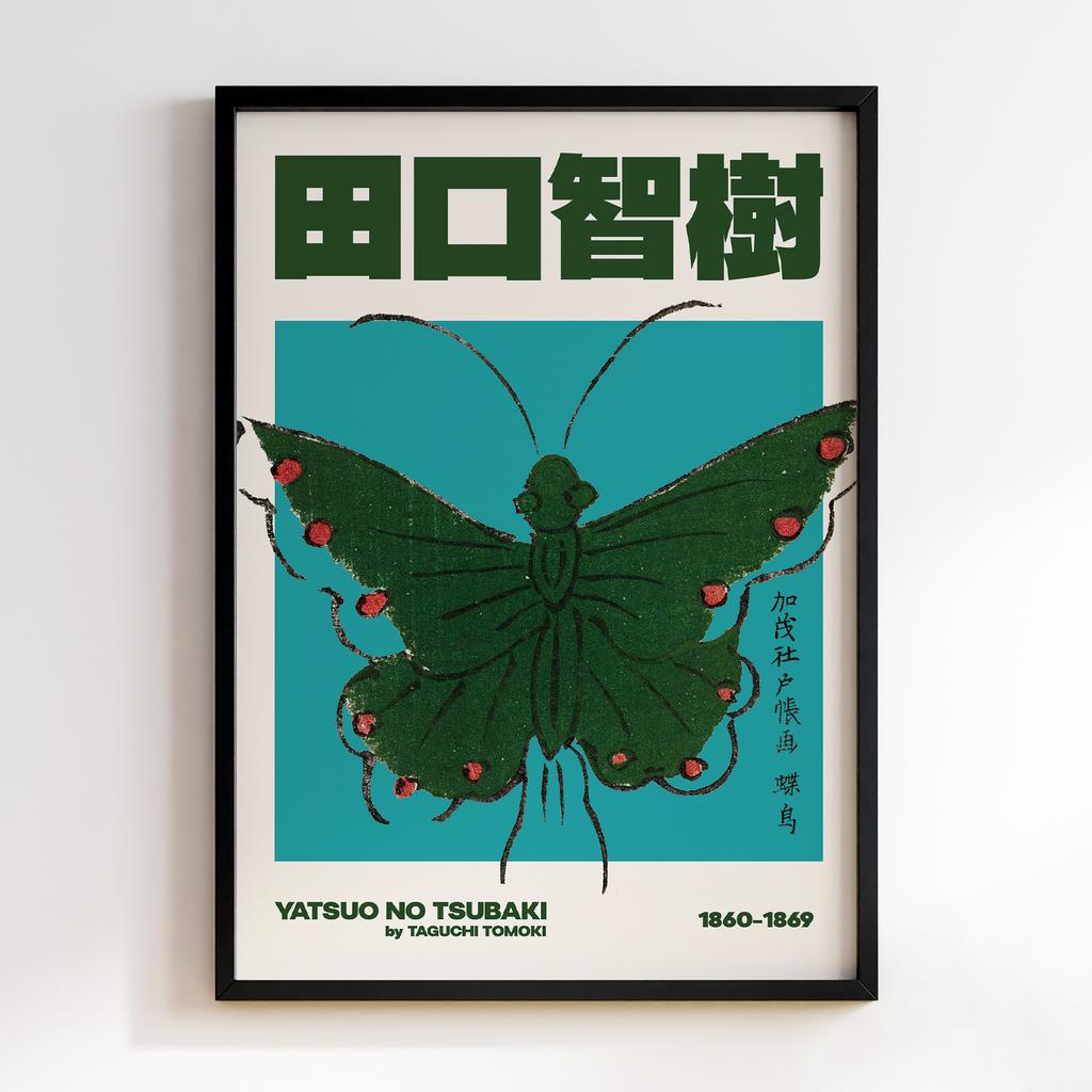 Постер Japanese Vintage Original Woodblock Print from Yatsuo no Tsubaki (1860-1869) by Taguchi Tomoki #017
