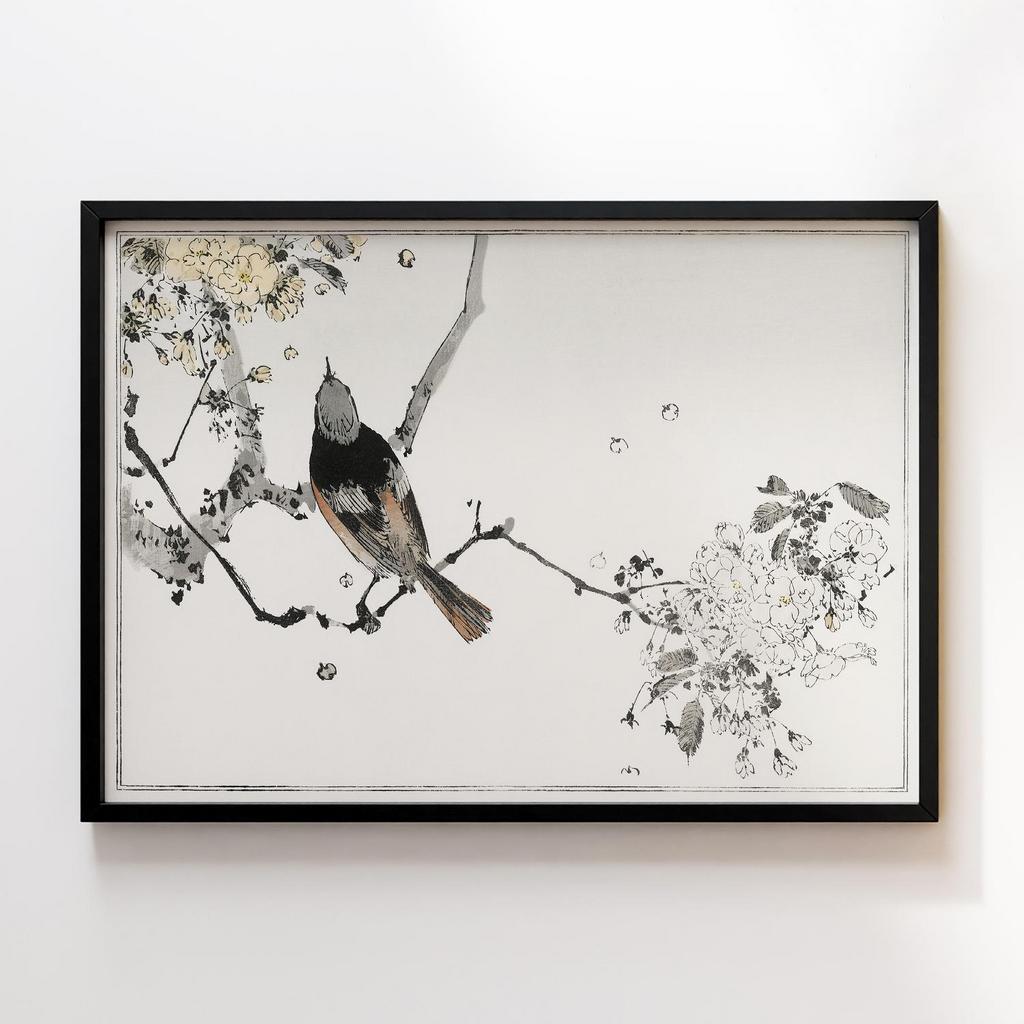 Постер Perched Japanese swallow. Illustration from Seitei Kacho Gafu (1890–1891) by Wantanabe Seitei