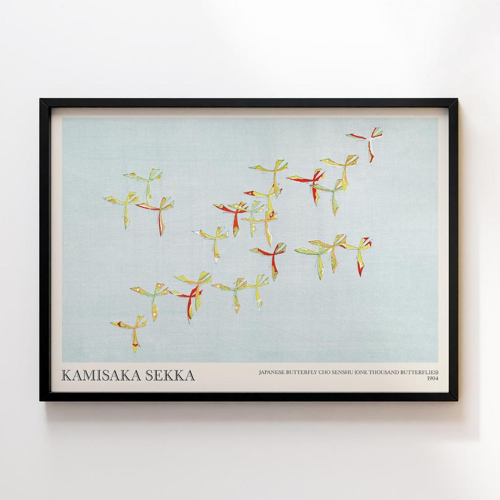 Постер Japanese butterfly by Kamisaka Sekka's Cho senshu (One Thousand Butterflies) 1904 #12