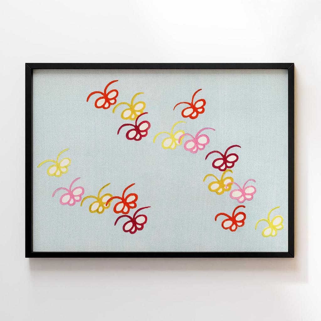 Постер Japanese butterfly by Kamisaka Sekka's Cho senshu (One Thousand Butterflies) 1904 #5