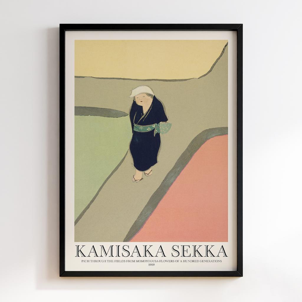 Постер Path through the fields from Momoyogusa–Flowers of a Hundred Generations (1909) by Kamisaka Sekka #2