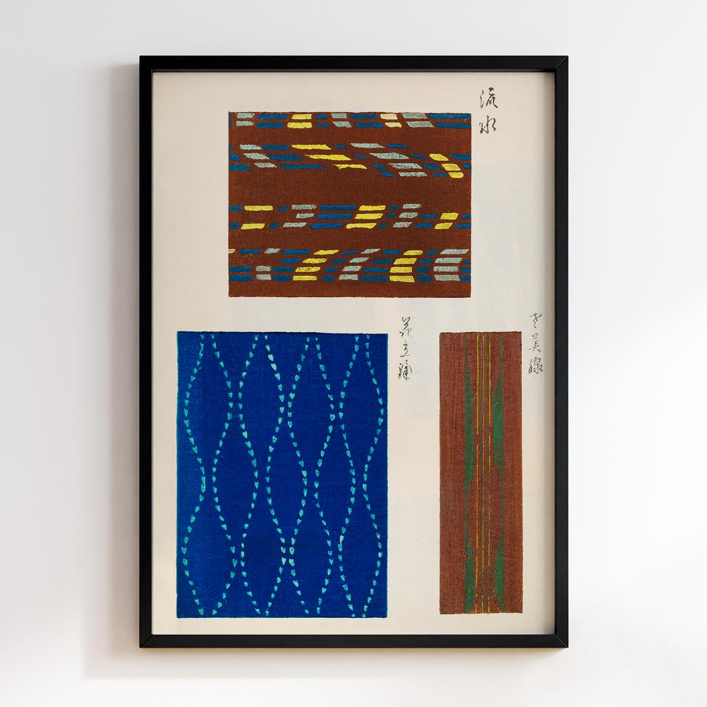 Постер Japanese woodblock patterns from Shima Shima 1904 by Furuya Korin #019