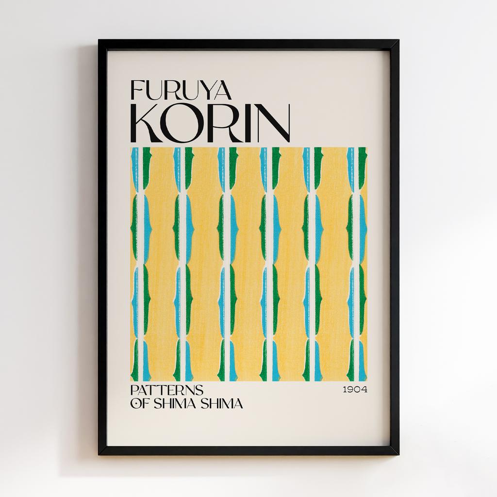 Постер Japanese woodblock patterns from Shima Shima 1904 by Furuya Korin #136