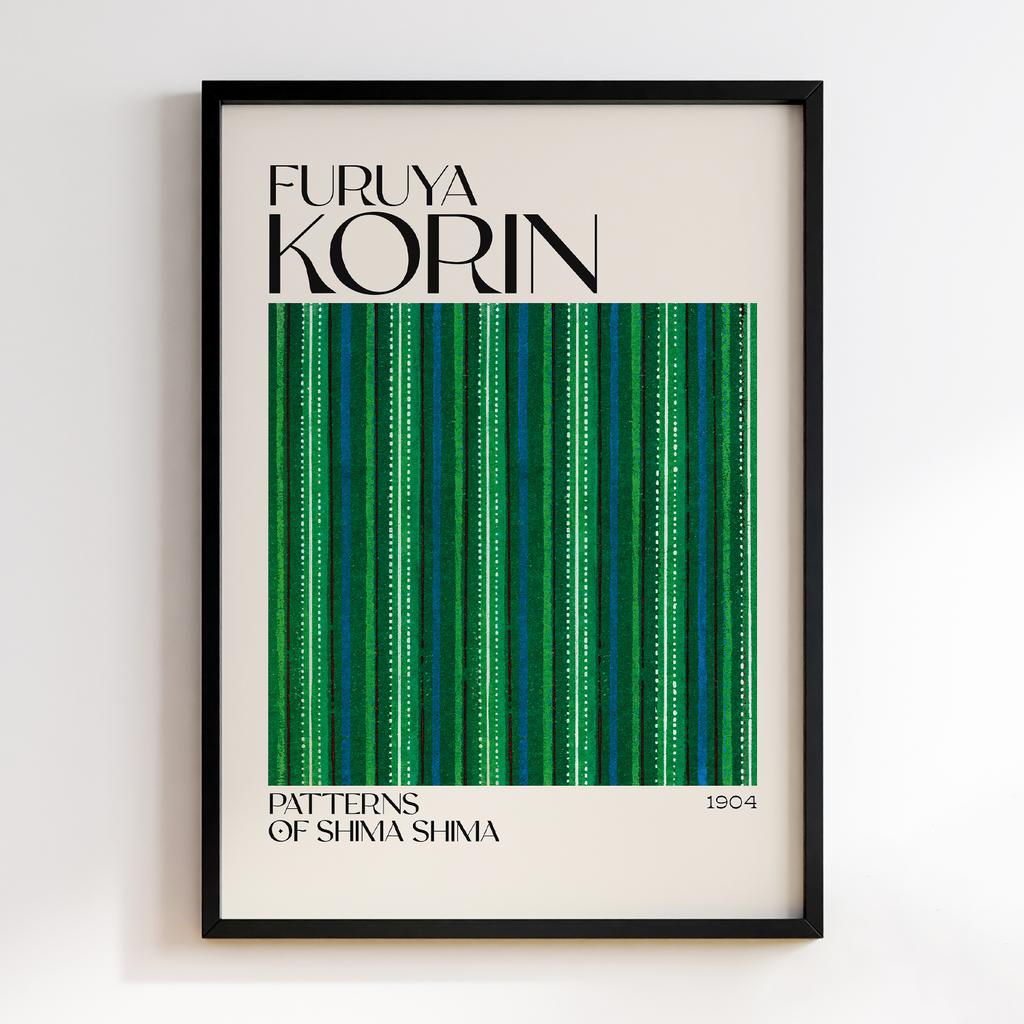 Постер Japanese woodblock patterns from Shima Shima 1904 by Furuya Korin #323