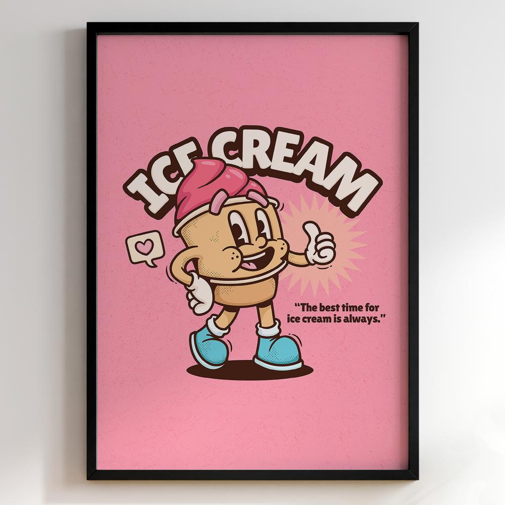 Постер з їжею для кухні | Яскравий арт у ретро-стилі