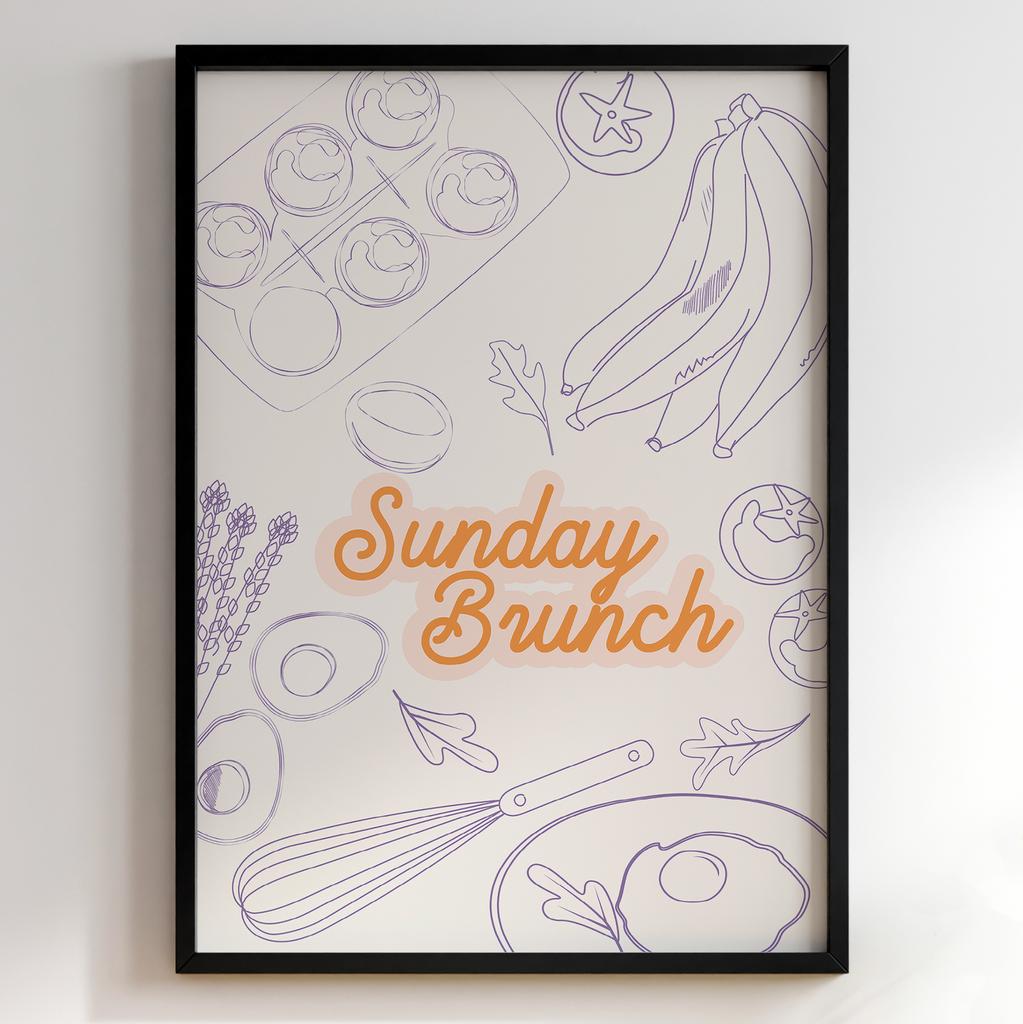 Пастельні постери з їжею | Декор для кухні у вінтажному стилі