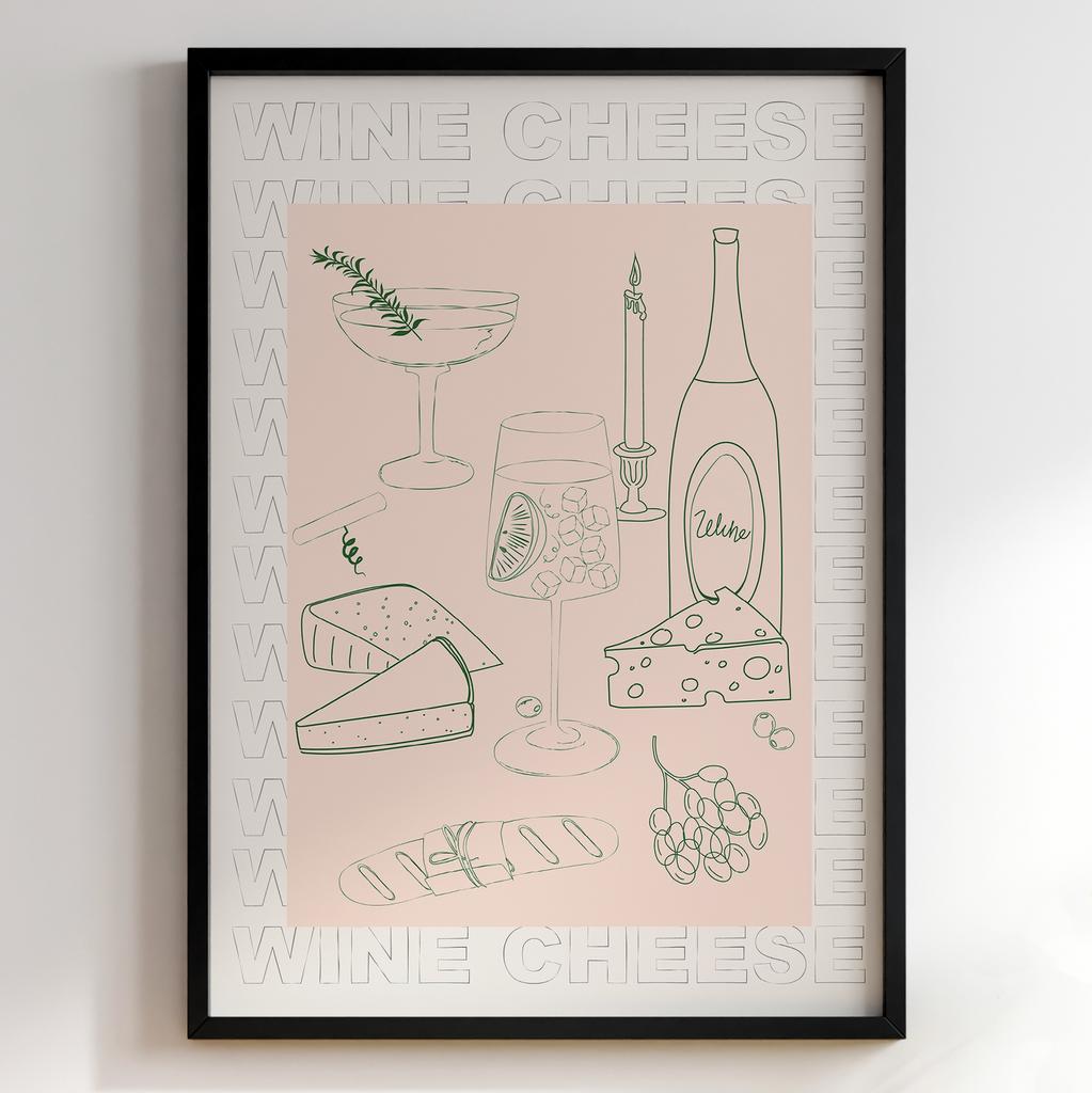 Пастельні постери з їжею | Декор для кухні у вінтажному стилі