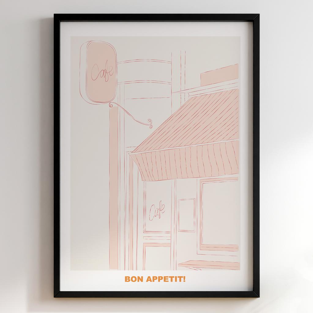 Пастельні постери з їжею | Декор для кухні у вінтажному стилі