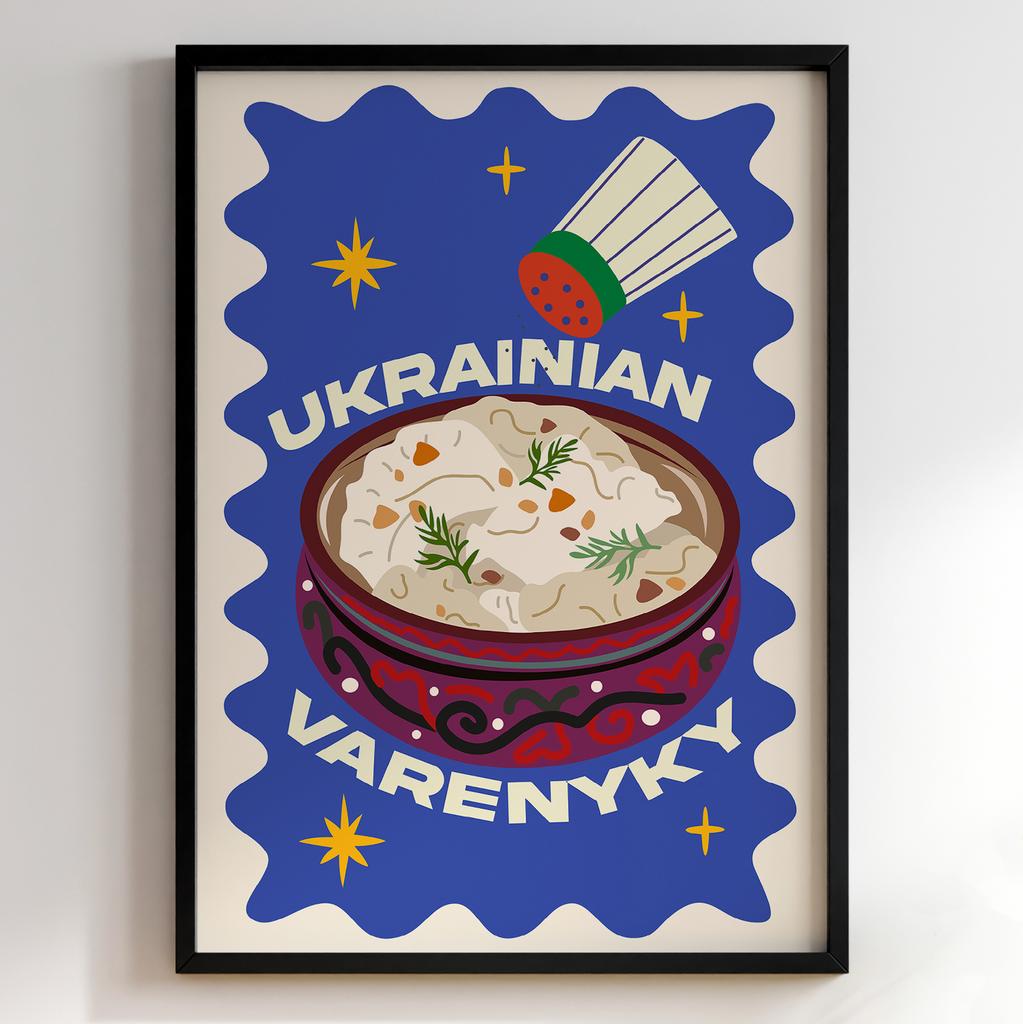 Пастельні постери з їжею | Декор для кухні у вінтажному стилі