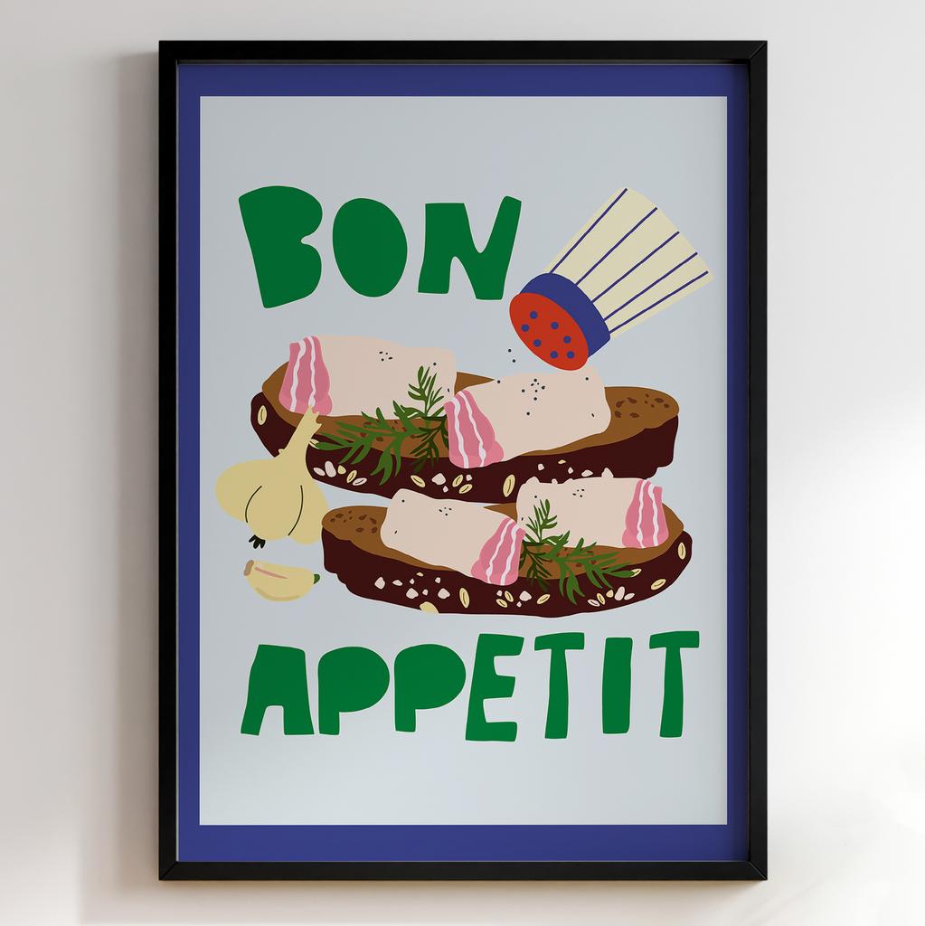 Пастельні постери з їжею | Декор для кухні у вінтажному стилі