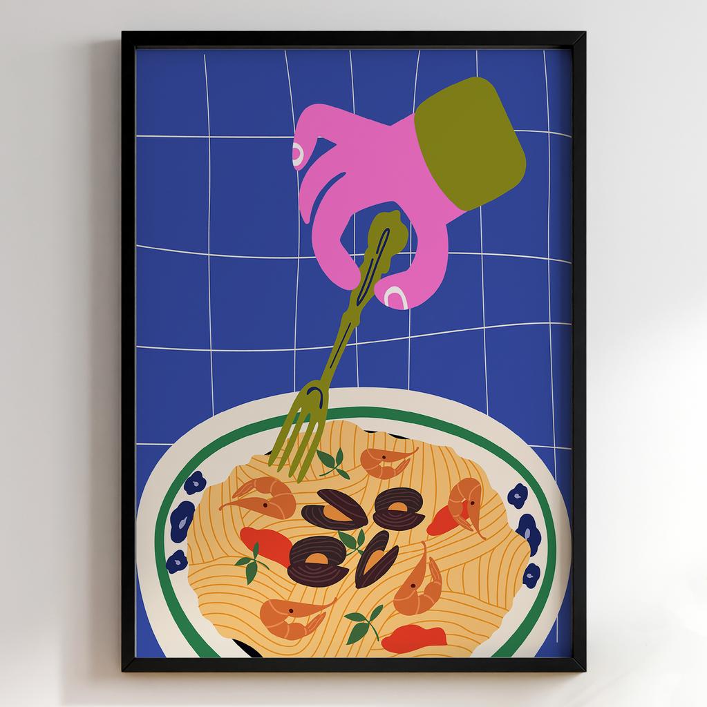 Пастельні постери з їжею | Декор для кухні у вінтажному стилі