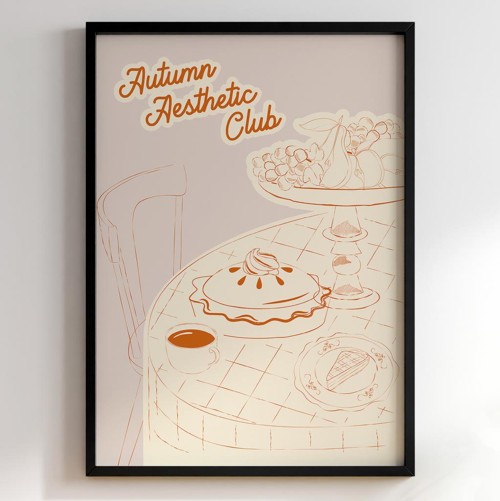 Пастельні постери з їжею | Декор для кухні у вінтажному стилі