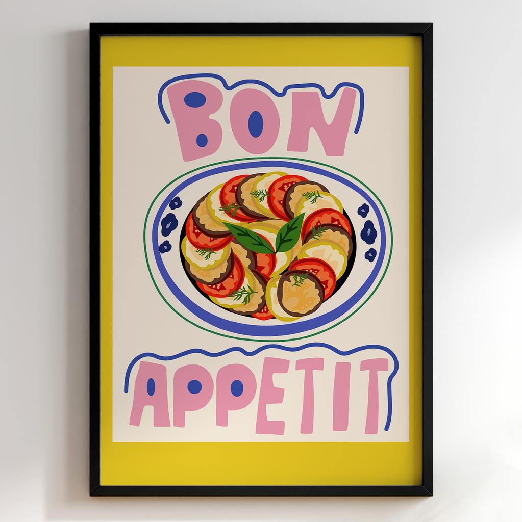 Пастельні постери з їжею | Декор для кухні у вінтажному стилі