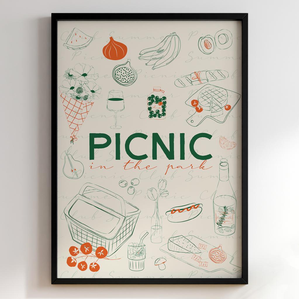 Пастельні постери з їжею | Декор для кухні у вінтажному стилі