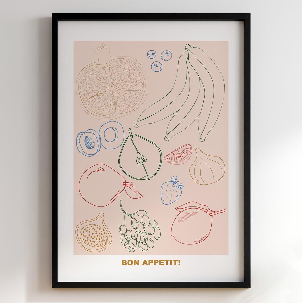 Постер для кухні | Cучасна картина в рамі