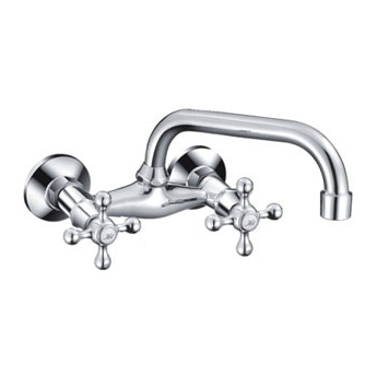 Смеситель 4708F для кухни настенный 1/2 кер  FRAP Крест верхний Ялта