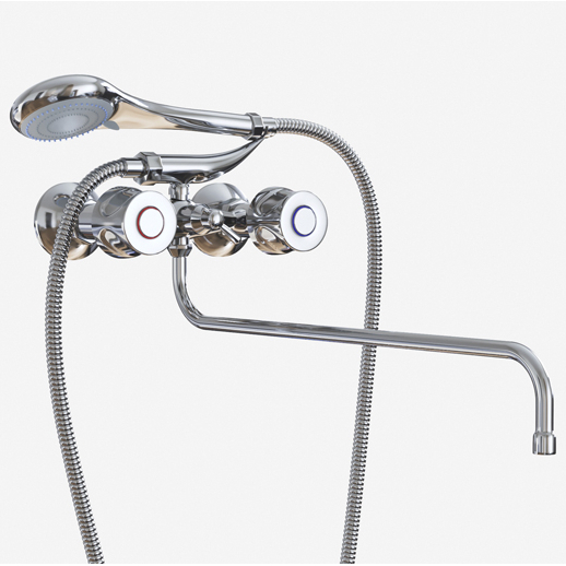 Смеситель ML01-02 для ванны и умывальника 1/2 кер. MIXLINE