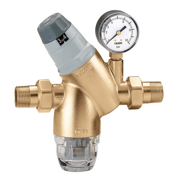 Редуктор давления 1/2" с манометром и фильтром до 25бар (535140/535141) CALEFFI
