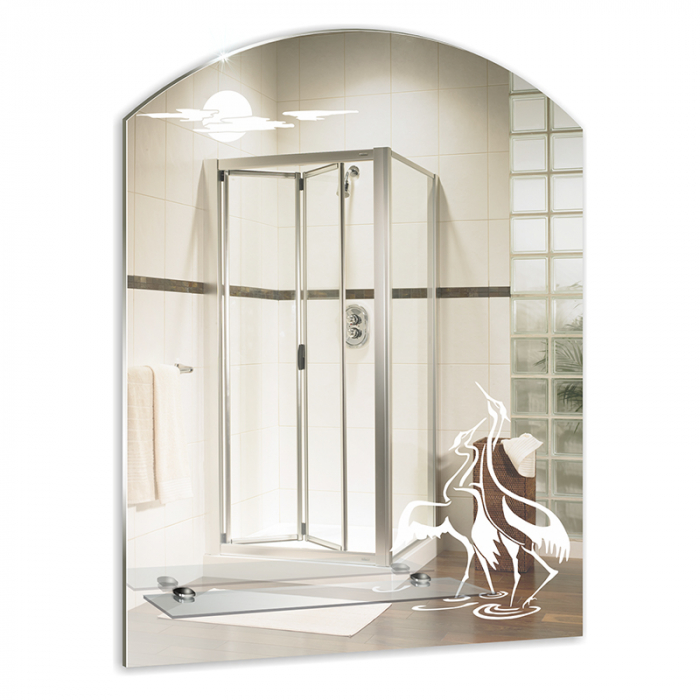 Зеркало "Танец" 535*670 с полкой MIXLINE