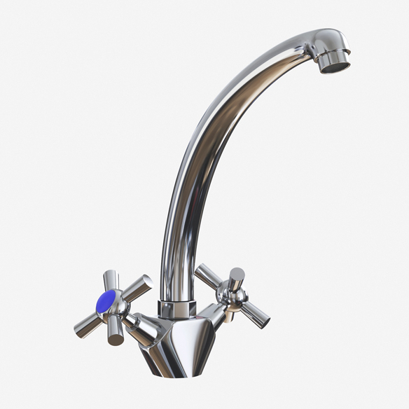 Смеситель ML09-032 для кухни 1/2 кер.высокий излив (без подводки) MIXLINE