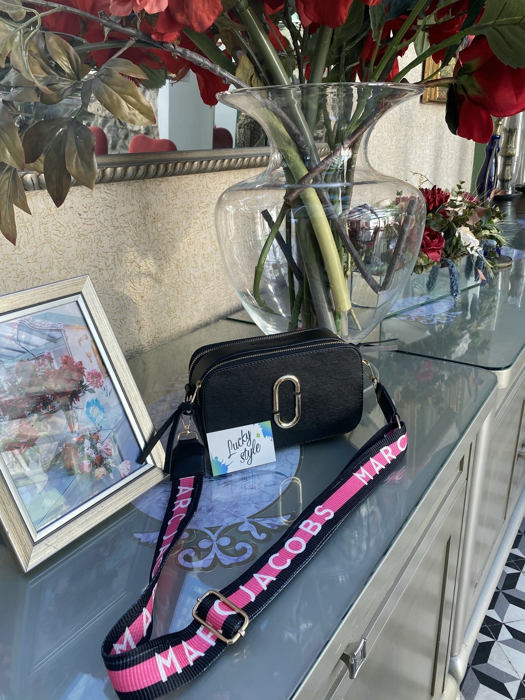 СУМКА MARC JACOBS LOGO STRAP SNAPSHOT BLACK MULTI 51219