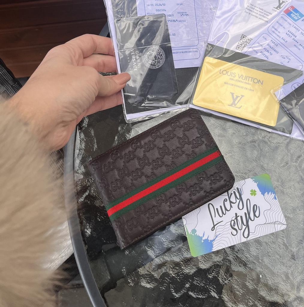 Портмоне Гучи brown style натуральная кожа 2536