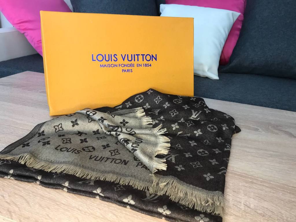 Шаль Louis Vuitton  dark brown 2860