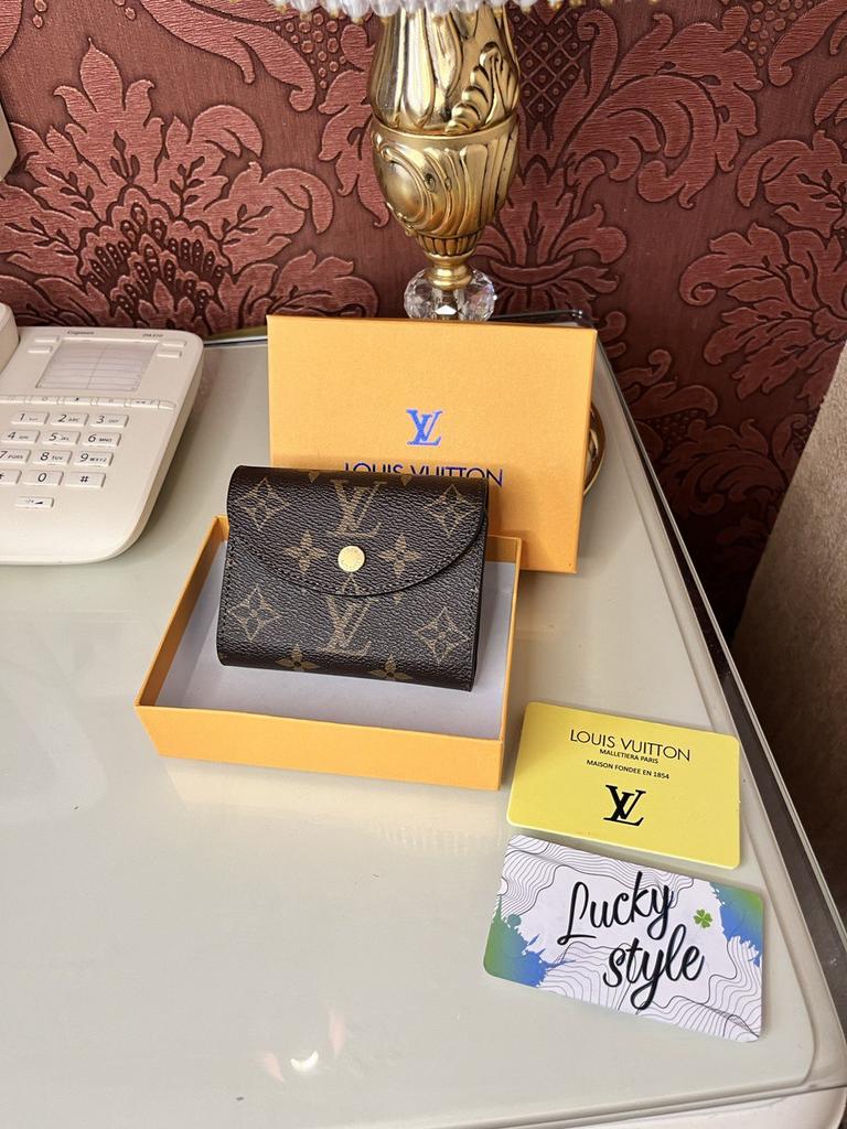 Кошелёк на кнопке натуральная кожа Louis Vuitton Helene с основой чёрного цвета+ бренд коробка 512412