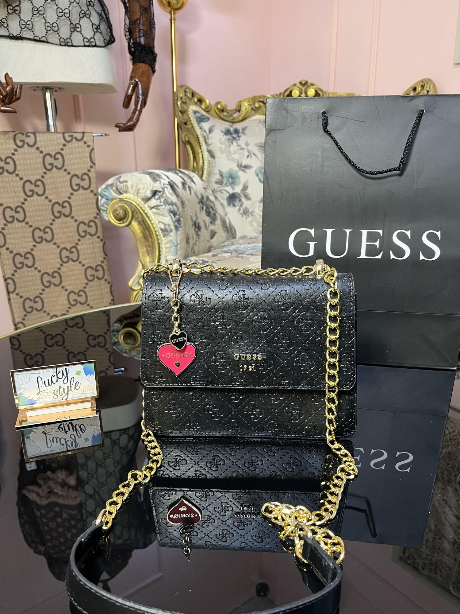 GUESS love черная  сумка мини 86584253