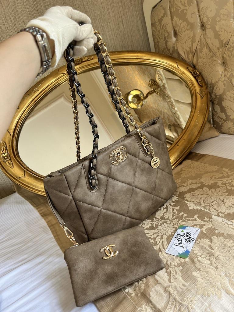 Шоппер Chanel бежевый +кошелек 66632623