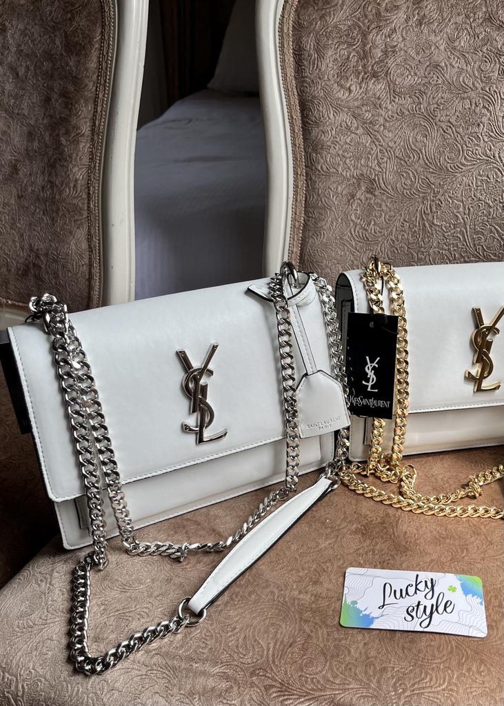 YSl Saint Laurent Sunset белая серебро 54564236243
