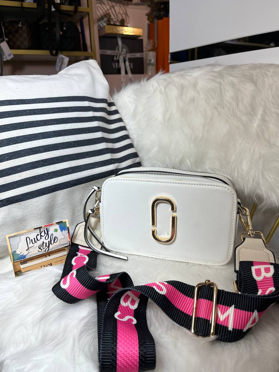 Женская сумка Marc Jacobs The Snapshot White СКИДКА  525320