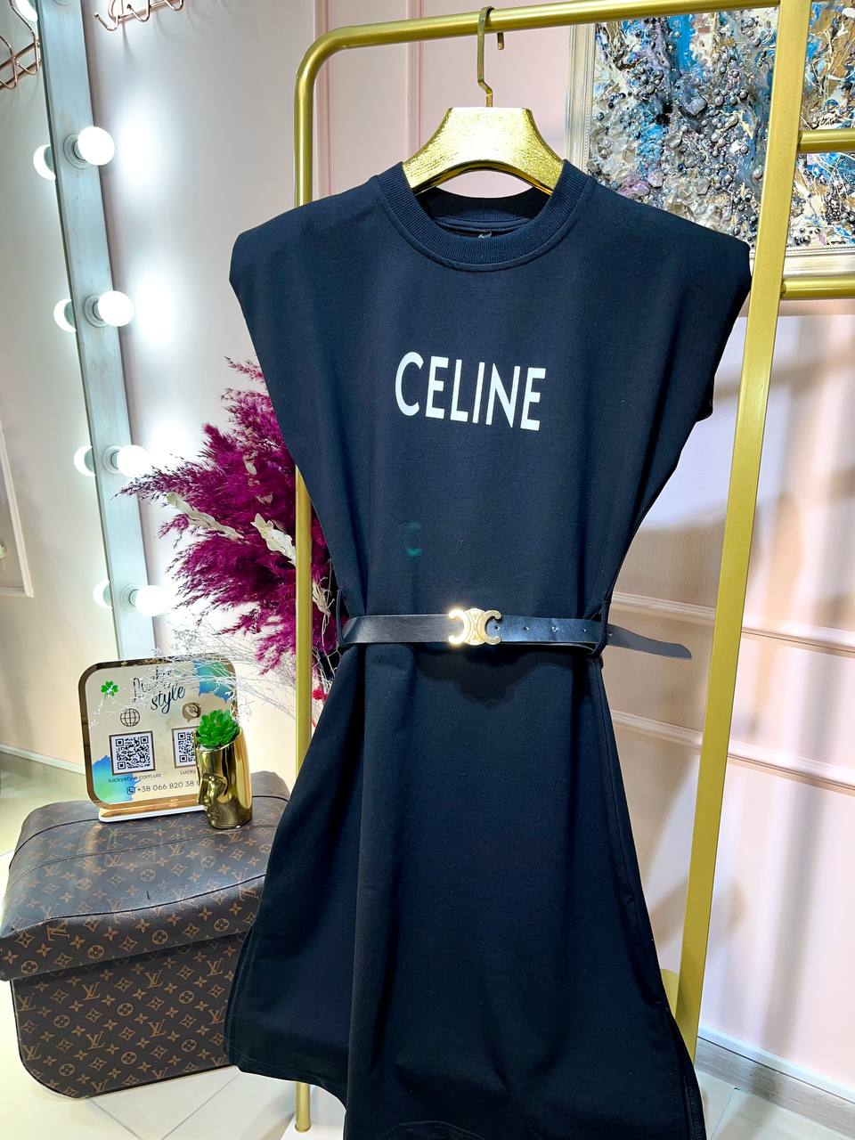 Платье Celine чёрное 4649840
