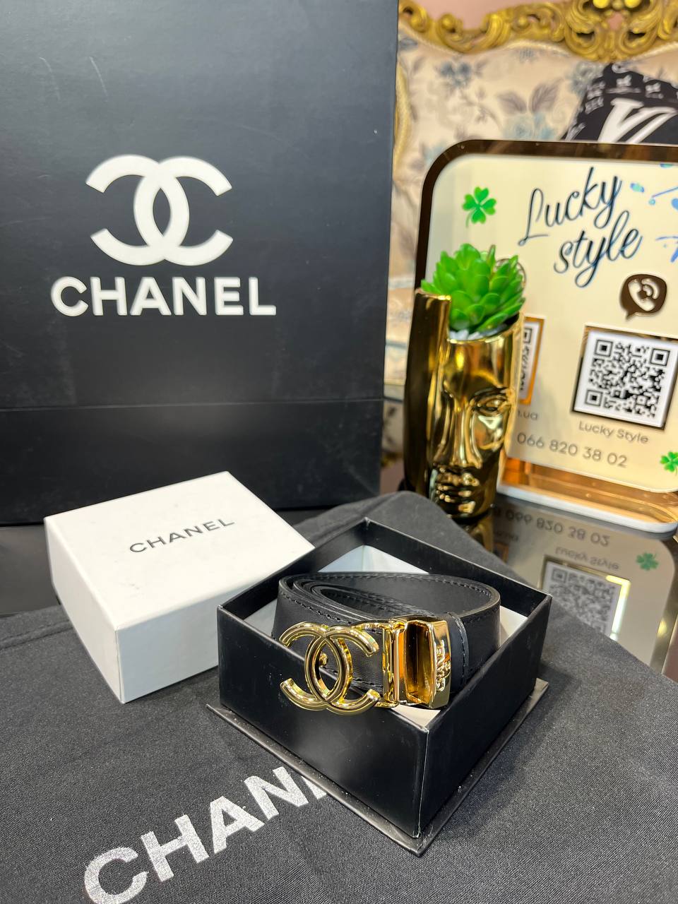 Ремень Chanel натуральная кожа 95959