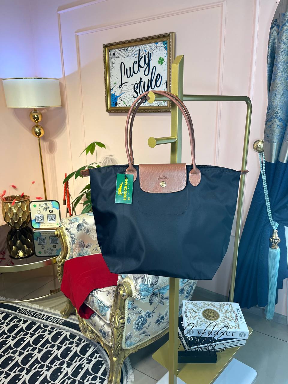 Сумка шоппер Longchamp чёрная 96050