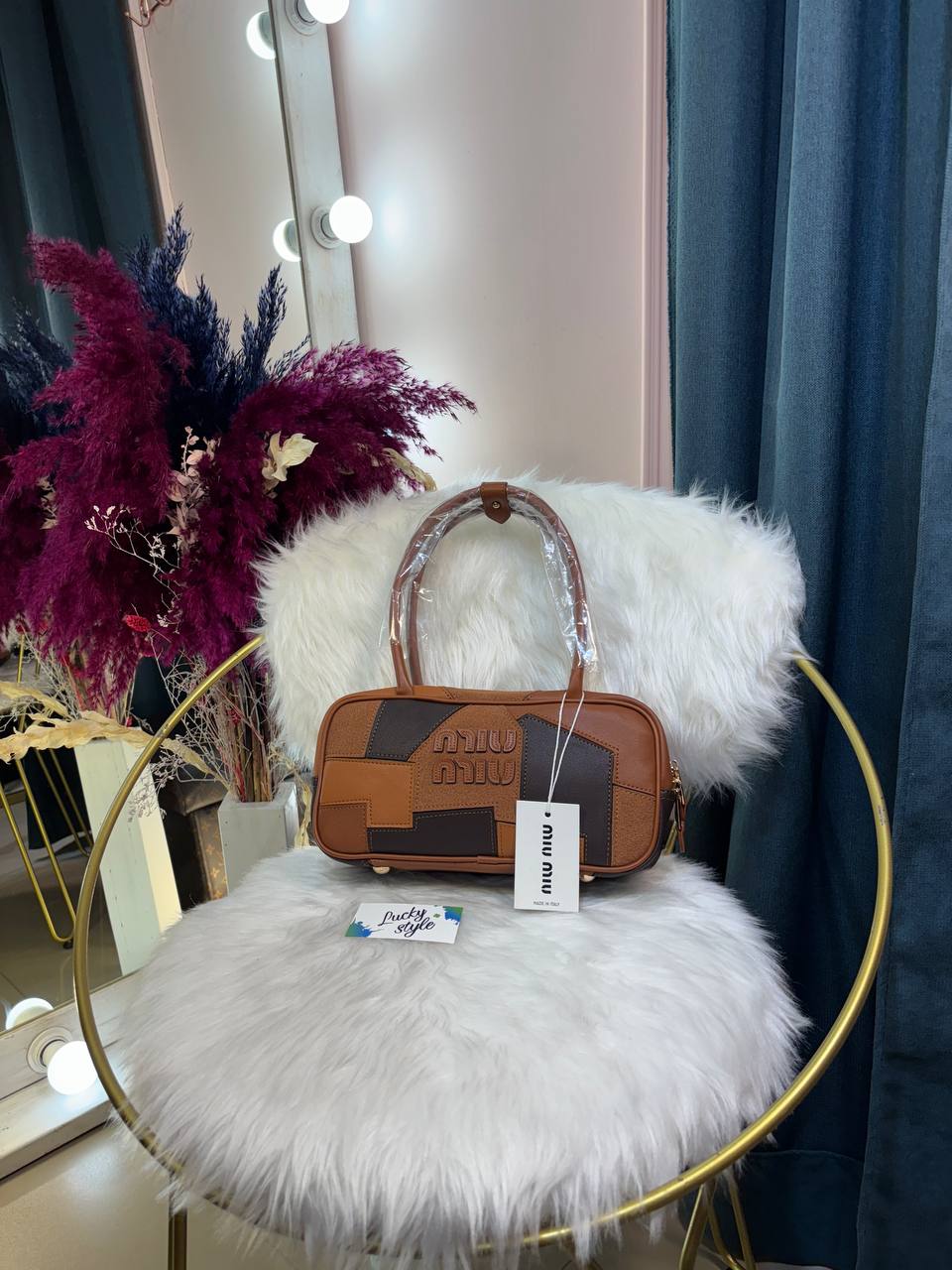 Сумка Miu miu коричневый двухцвет 96107