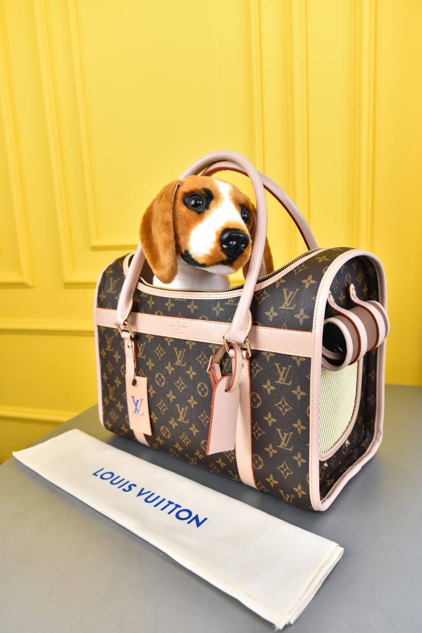 Переноска для животных Louis Vuitton натуральная кожа  монограм Турция ПОД ЗАКАЗ 5039