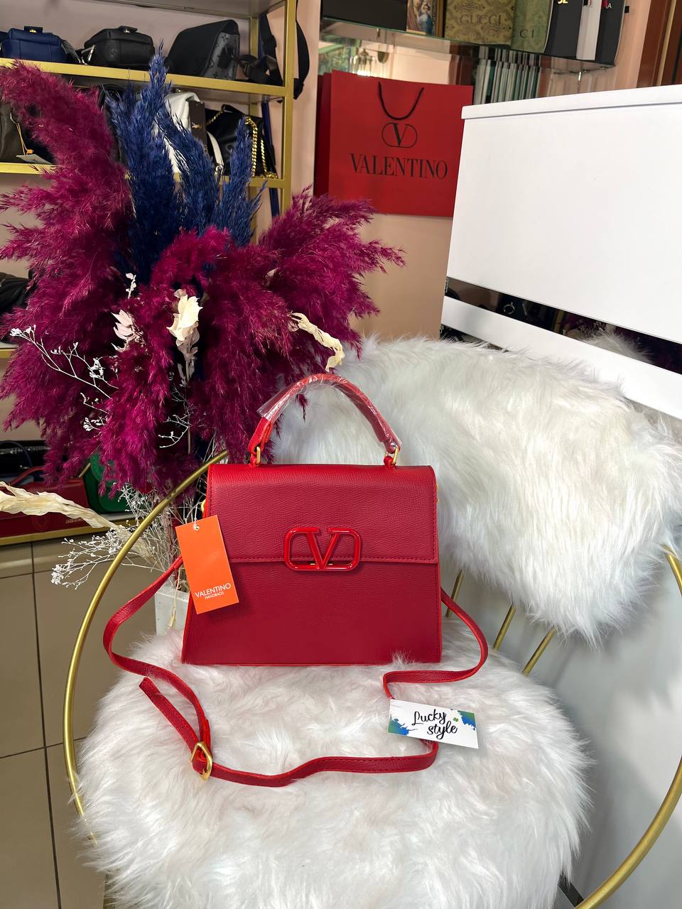 Сумка Valеnтіно Garavані Vsling Handbag красная 96048