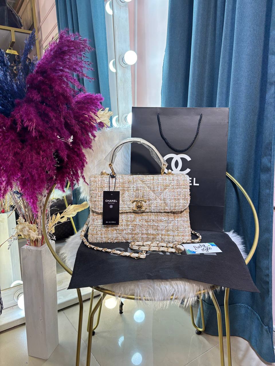 Сумка Chanel lady teddy бежевая 96382