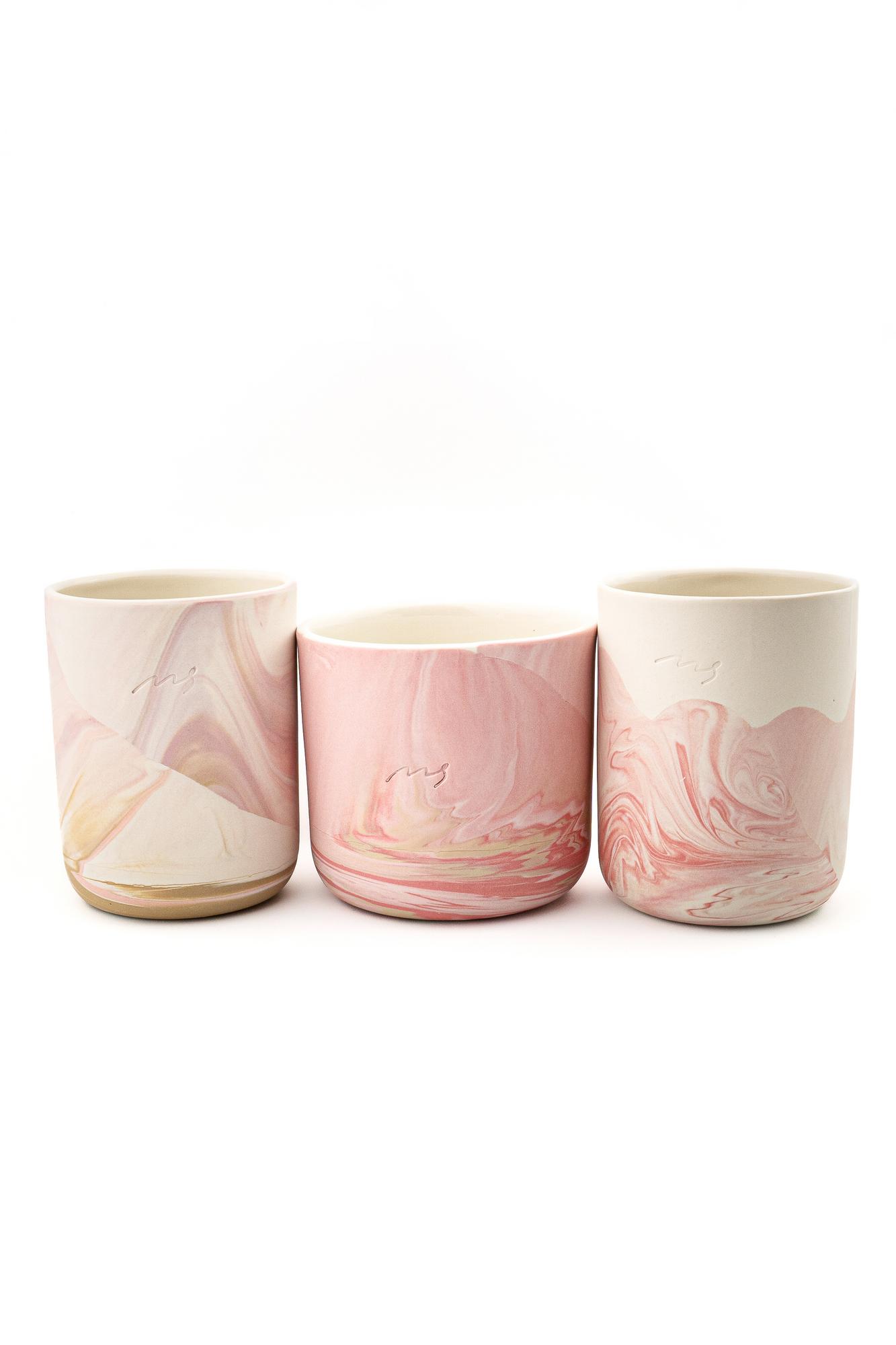 Marbling cup Pink