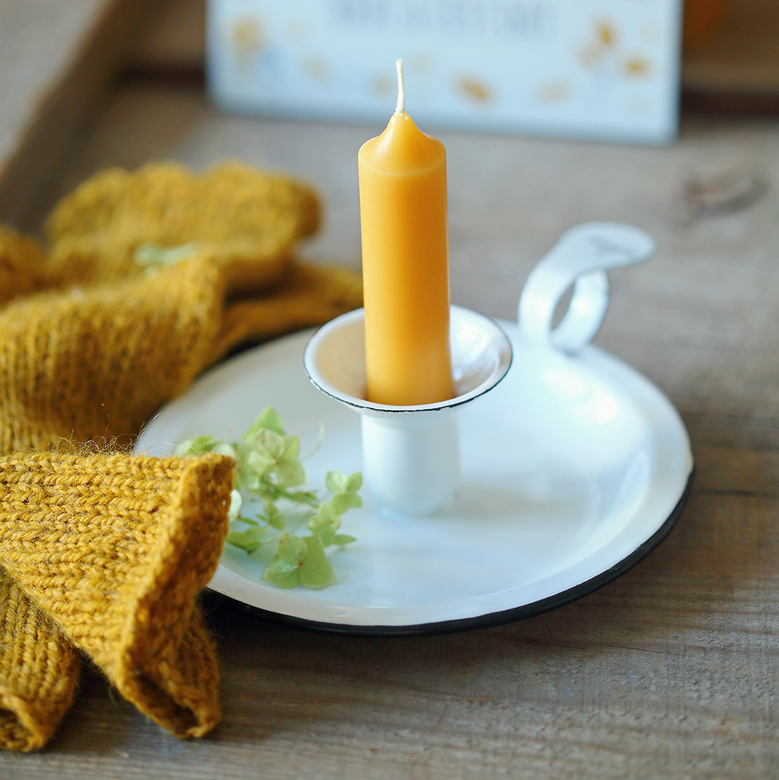 Свічка коротка 11см Mustard Ib Laursen