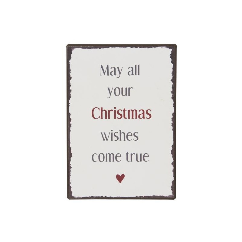 Табличка металева CHRISTMAS WISHES 14х20см Ib Laursen