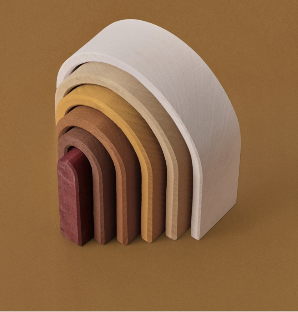 Oval rainbowarch stacker