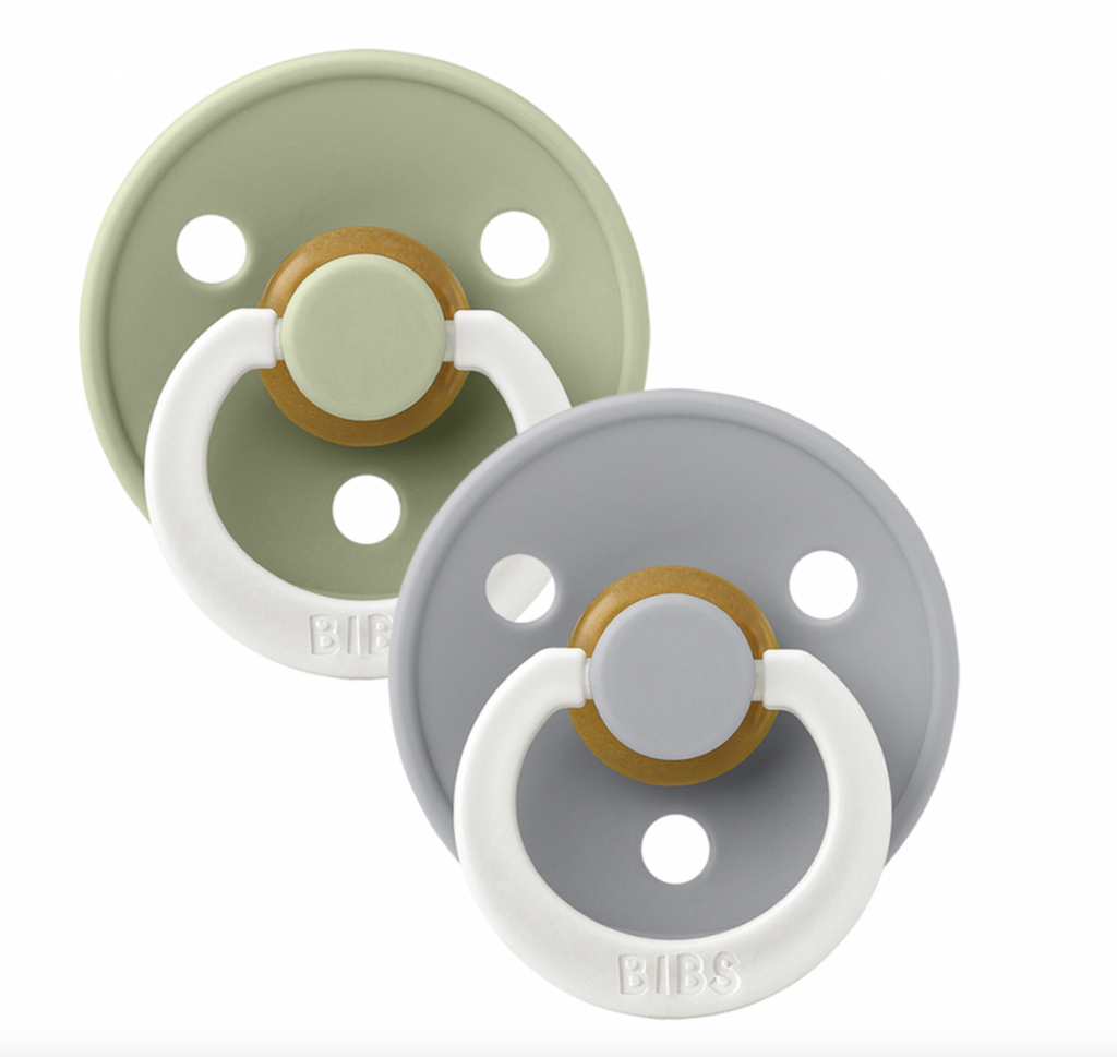 Bibs Pacifier 2 pack Sage Glow / Cloud Glow Size 1 (0-6 months)