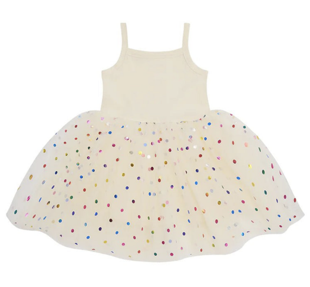 Tutu sparkle Dress - Vanilla Spot - last size 1