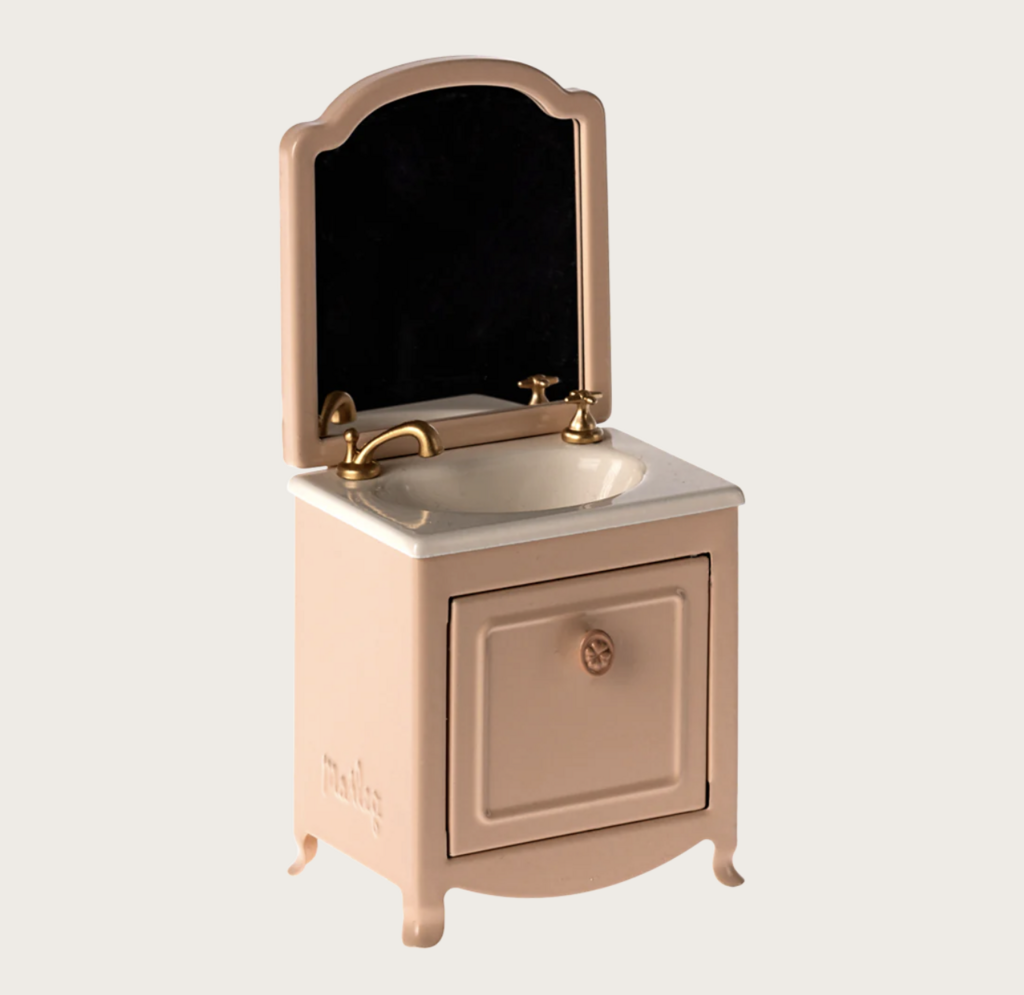 Maileg Sink dresser, Mouse - Powder