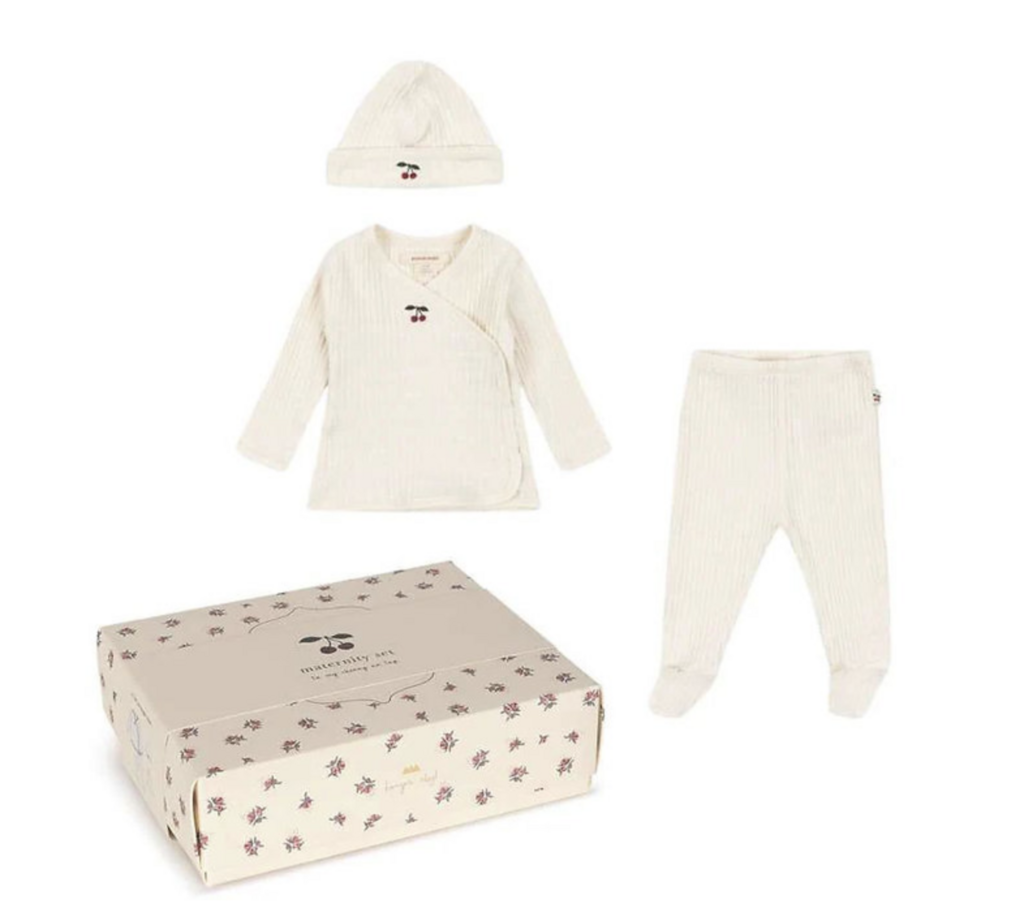 Nia Maternity Gift Box 3pcs Organic Gots - Cherry