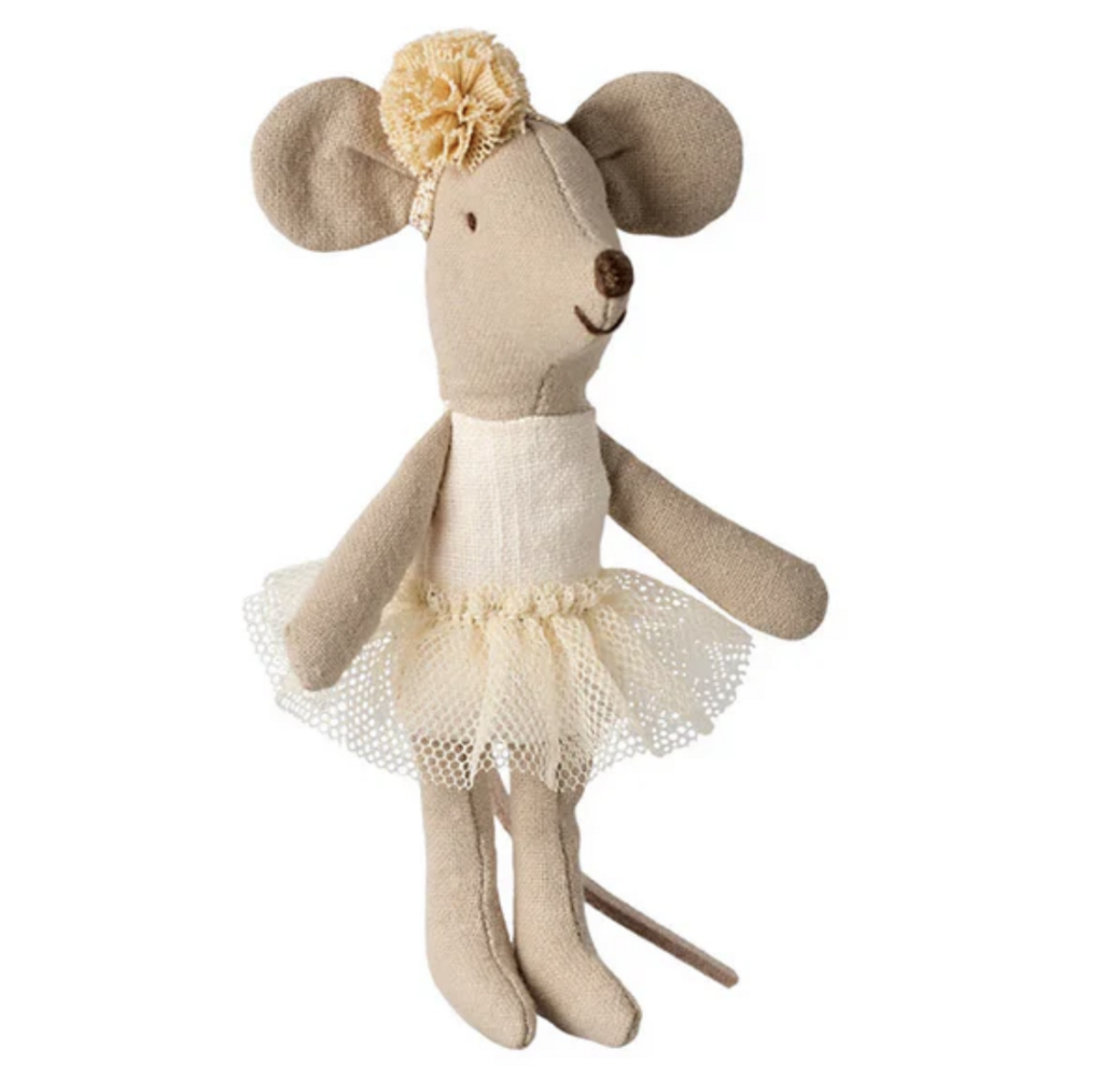 Little sister Ballerina mouse  - Off White